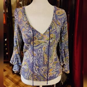 Heart Moon Star Peasant Blouse